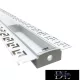 UNIVERSO Einbau-Aluminiumprofil mit mattweißer Abdeckplatte 2 m 11 mm