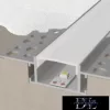 UNIVERSO Einbau-Aluminiumprofil mit mattweißer Abdeckplatte 2 m 11 mm