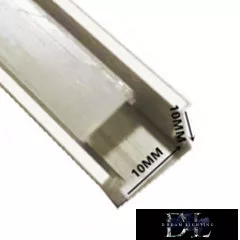 UNIVERSO Einbau-Aluminiumprofil mit mattweißer Abdeckplatte 2 m