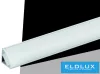UNIVERSO Eckprofil aus Aluminium mit mattweißer Abdeckplatte 45° 13 x 13 x 2000 mm Aluminium