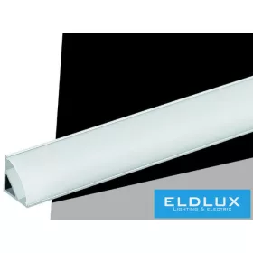   UNIVERSO Eckprofil aus Aluminium mit mattweißer Abdeckplatte 45° 13 x 13 x 2000 mm Aluminium
