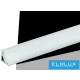 UNIVERSO Eckprofil aus Aluminium mit mattweißer Abdeckplatte 45° 13 x 13 x 2000 mm Aluminium