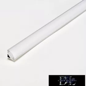   UNIVERSO Eckprofil aus Aluminium mit mattweißer Abdeckplatte 2 m 45°