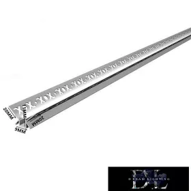   UNIVERSO Inneneck-Aluminiumprofil mit matter Abdeckplatte 2 m 50*24,38 mm