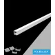 UNIVERSO LED-Aluminiumprofil mit mattweißer Abdeckplatte 2 m 35 x 35 mm