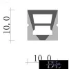 UNIVERSO Silikonprofil, mattweiß, 1 m, 10*10 mm