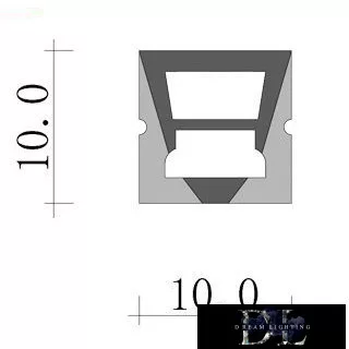 UNIVERSO Silikonprofil, mattweiß, 1 m, 10*10 mm
