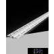 UNIVERSO Aluminiumprofil zum Einbau in Gipskartonplatten mit mattweißer Abdeckplatte, 2 m