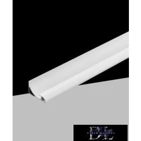  UNIVERSO Eckprofil mit opaler Abdeckung für 10-mm-LED-Streifen Weiß 2000 x 36 x 60 mm