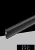 UNIVERSO Sockelleistenprofil mit opaler Abdeckung für 10-mm-LED-Streifen Schwarz 2000 x 14 x 60 mm