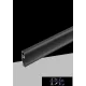 UNIVERSO Sockelleistenprofil mit opaler Abdeckung für 10-mm-LED-Streifen Schwarz 2000 x 14 x 60 mm