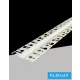 UNIVERSO Flexibles Einbau-Aluminiumprofil mit mattweißer Abdeckplatte, Innenmaß: 12,6 mm, 1,5 m