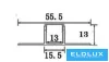 ELDLUX Aluminiumprofil + Abdeckplatte 2000 x 55 x 13 mm