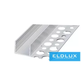 ELDLUX Aluminiumprofil + Abdeckplatte 2000 x 34 x 13 mm