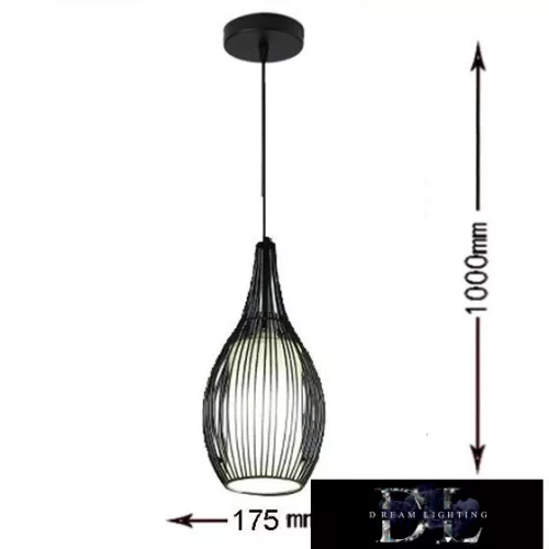UNIVERSO Pendelleuchte 1xE27 max. 240V 60W ∅175x1000mm schwarz