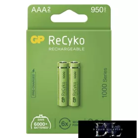 GP ReCyko NiMH-Akku HR03 (AAA) 950 mAh 2 Stück.