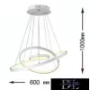 UNIVERSO Pendelleuchte LED 48 W 4320 lm 4000 K IP20 ∅600 mm silber