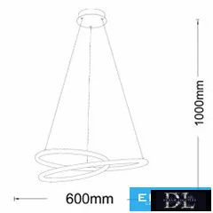 UNIVERSO Pendelleuchte LED 38 W 3040 lm CCT Schalter IP20 ∅600 mm weiß