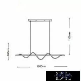UNIVERSO Pendelleuchte 36 W 2280 lm 4000 K IP20 Weiß 1000 x 1100 mm
