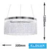 UNIVERSO Kristallglas-Kronleuchter 35 W 2800 lm 8000 K 220° IP20 Chrom D500x1200 mm