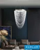 UNIVERSO Kristallglas-Kronleuchter 35 W 2800 lm 6500 K 220° IP20 Chrom D400 x 1200 mm