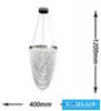 UNIVERSO Kristallglas-Kronleuchter 35 W 2800 lm 6500 K 220° IP20 Chrom D400 x 1200 mm