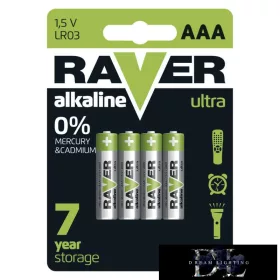 RAVER Alkalibatterie LR03 (AAA) 4 Stück/Blisterpackung