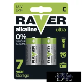 RAVER Alkalibatterie LR14 (C) 2 Stück/Blisterpackung