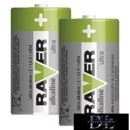 RAVER Alkalibatterie LR14 (C) 2 Stück/Blisterpackung