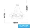 UNIVERSO Pendelleuchte 15xG9 max. 10 W D760x180x1200 mm IP20 Altgold