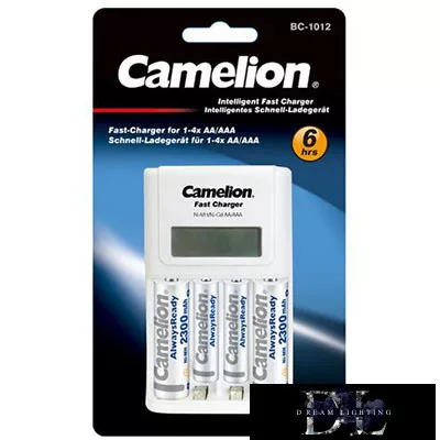 CAMELION Universal-Batterieladegerät AA/AAA (inklusive 2 AA/2300mAh und 2 AAA/800mAh Batterien)