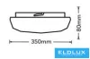 UNIVERSO Deckenleuchte 36 W 3240 lm CCT.kap D350x80 mm IP20 weiß