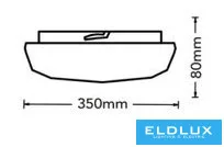 UNIVERSO Deckenleuchte 36 W 3240 lm CCT.kap D350x80 mm IP20 weiß