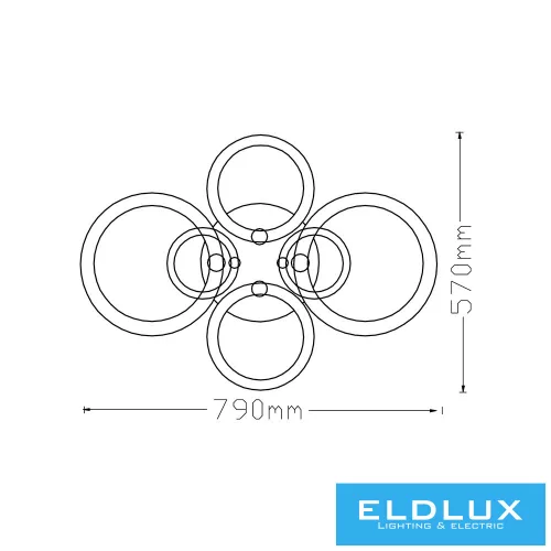 UNIVERSO Deckenleuchte 51 W 2550 lm CCT.kap IP20 790 × 570 × 140 mm weiß