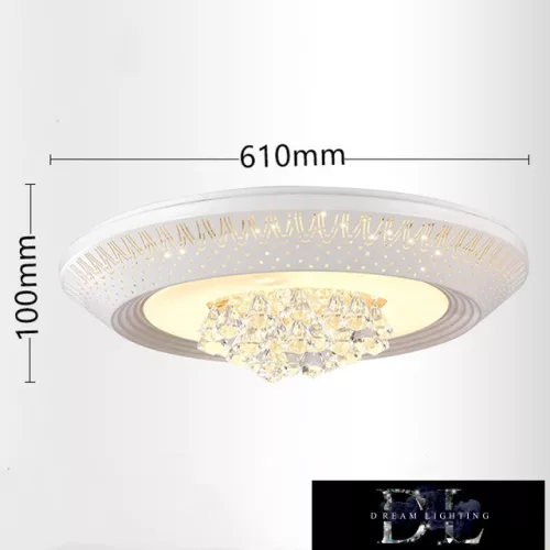 UNIVERSO Kristallglas-Deckenleuchte 38/76 W 3040/6080 lm CCT IP22 ∅610 mm weiß