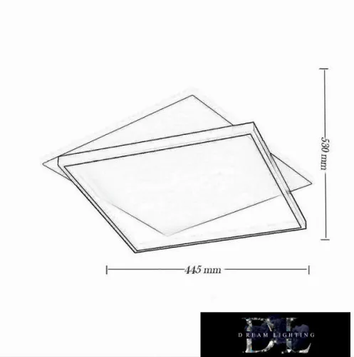 UNIVERSO Deckenleuchte 39 W 3150 lm CCT mit Schalter 445 x 530 mm IP44 weiß/schwarz