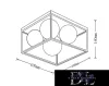 UNIVERSO Deckenleuchte 4xG9 max. 10 W 400 x 400 x 160 mm IP20 Altgold