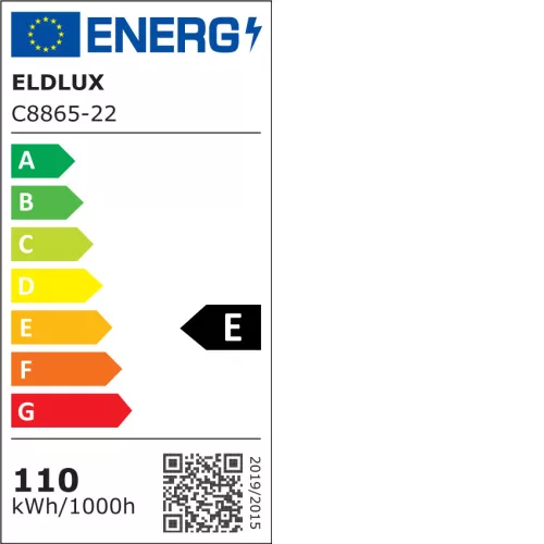 ELDLUX Kristallglas-Deckenleuchte Chrom LED 22×5W 4000k IP20 ∅800x390mm