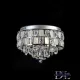ELDLUX Kristallglas-Deckenleuchte Chrom LED 9×5W 4000k IP20 ∅500x390mm