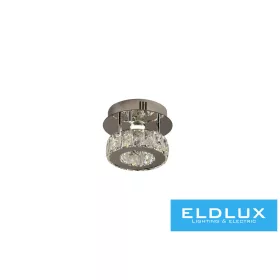   ELDLUX Kristallglas-Deckenleuchte 9 W 720 lm CCT IP20 D200x150 mm Chrom
