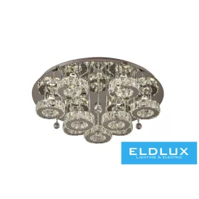   ELDLUX Kristallglas-Deckenleuchte 81 W 6480 lm CCT.T IP20 D700 x 295 mm Chrom