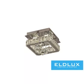   ELDLUX Kristallglas-Deckenleuchte 24 W 1920 lm CCT IP20 280 x 280 x 215 mm Chrom