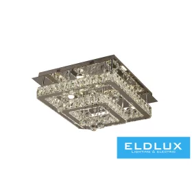   ELDLUX Kristallglas-Deckenleuchte 54 W 4320 lm CCT.T IP20 500 x 500 x 275 mm Chrom