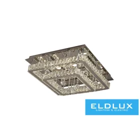   ELDLUX Kristallglas-Deckenleuchte 70 W 5600 lm CCT.T IP20 600 x 600 x 275 mm Chrom
