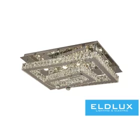   ELDLUX Kristallglas-Deckenleuchte 64 W 5120 lm CCT.T IP20 750 x 500 x 275 mm Chrom