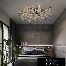 ELDLUX GLOSSY Kristallglas-Deckenleuchte Chrom 49W 4000K