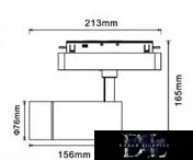 UNIVERSO Magnetischer Schienenstrahler DC:48V 24W 2280LM 4000K RA90 IP20 213x165x76mm Schwarz