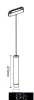UNIVERSO Magnetisch an der Schiene montierbarer Pendel DC:48V 8W 680LM 3000K RA90 IP20 D41x270mm Schwarz
