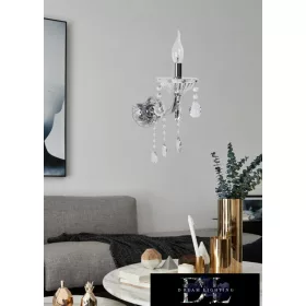 UNIVERSO Wandleuchte 1-armig 1xE14 Max.40W D25x36cm Chrom