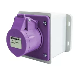 EC690 OBERFLÄCHENMONTAGE. STECKDOSE 16 A IP44 2P 24 V AC